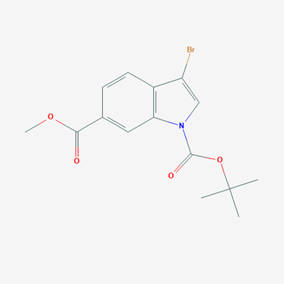 Picture of 1-tert-Butyl 6-methyl 3-bromo-1H-indole-1,6-dicarboxylate