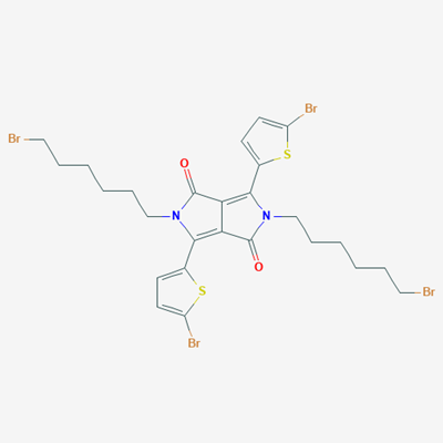 Picture of 2,5-Bis(6-bromohexyl)-3,6-bis(5-bromothiophen-2-yl)pyrrolo[3,4-c]pyrrole-1,4(2H,5H)-dione