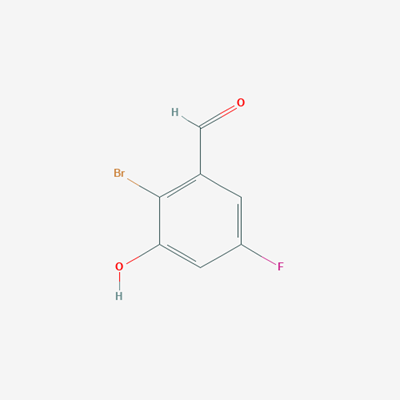 Picture of 2-bromo-5-fluoro-3-hydroxybenzadehyde