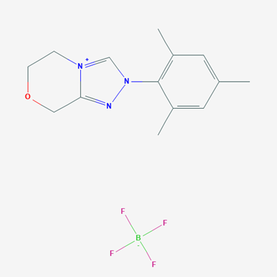 Picture of 2-Mesityl-5,6-dihydro-8H-[1,2,4]triazolo[3,4-c][1,4]oxazin-2-ium tetrafluoroborate