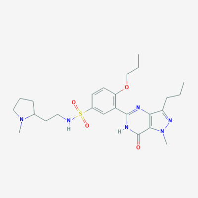 Picture of 3-(1-Methyl-7-oxo-3-propyl-6,7-dihydro-1H-pyrazolo[4,3-d]pyrimidin-5-yl)-N-(2-(1-methylpyrrolidin-2-yl)ethyl)-4-propoxybenzenesulfonamide