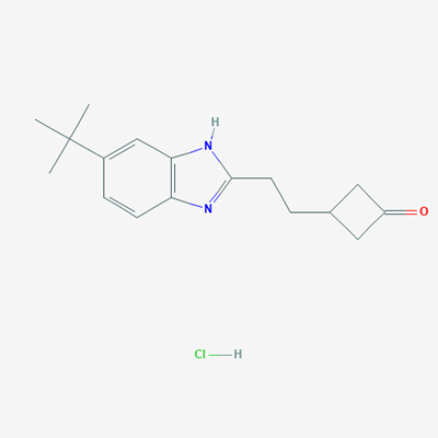 Picture of 3-(2-(6-(tert-Butyl)-1H-benzo[d]imidazol-2-yl)ethyl)cyclobutanone hydrochloride