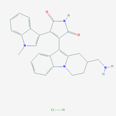 Picture of 3-(8-(Aminomethyl)-6,7,8,9-tetrahydropyrido[1,2-a]indol-10-yl)-4-(1-methyl-1H-indol-3-yl)-1H-pyrrole-2,5-dione hydrochloride