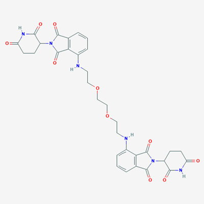 Picture of 4,4'-(((Ethane-1,2-diylbis(oxy))bis(ethane-2,1-diyl))bis(azanediyl))bis(2-(2,6-dioxopiperidin-3-yl)isoindoline-1,3-dione)