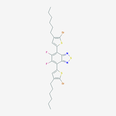 Picture of 4,7-Bis(5-bromo-4-hexylthiophen-2-yl)-5,6-difluorobenzo[c][1,2,5]thiadiazole