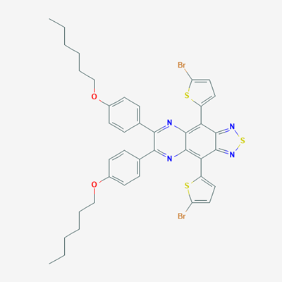Picture of 4,9-Bis-(5-bromo-thiophen-2-yl)-6,7-bis-(4-hexyloxy-phenyl)-2-thia-1, 3, 5,8-tetraaza-cyclopenta[b]naphthalene