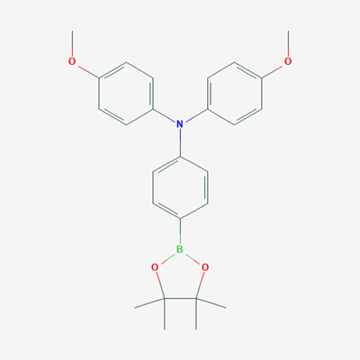 Picture of 4-Methoxy-N-(4-methoxyphenyl)-N-(4-(4,4,5,5-tetramethyl-1,3,2-dioxaborolan-2-yl)phenyl)aniline
