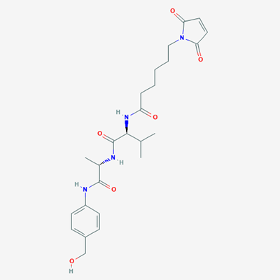 Picture of 6-(2,5-Dioxo-2,5-dihydro-1H-pyrrol-1-yl)-N-((S)-1-(((S)-1-((4-(hydroxymethyl)phenyl)amino)-1-oxopropan-2-yl)amino)-3-methyl-1-oxobutan-2-yl)hexanamide