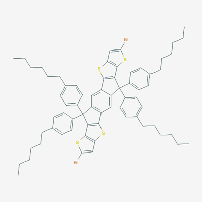 Picture of 6,6,12,12-Tetrakis(4-hexylphenyl)-6,12-dihydrodithieno[2,3-d:2',3'-d']-
s-indaceno[1,2-b:5,6-b']dithiophene-2,8-dibromo