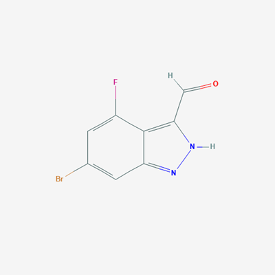 Picture of 6-Bromo-4-fluoro-1H-indazole-3-carbaldehyde