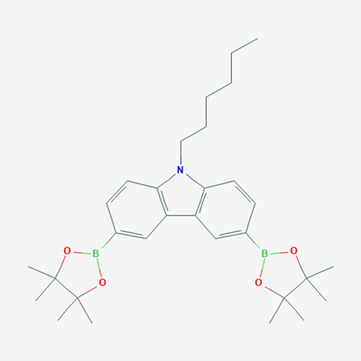 Picture of 9-Hexyl-3,6-bis(4,4,5,5-tetramethyl-1,3,2-dioxaborolan-2-yl)-9H-carbazole