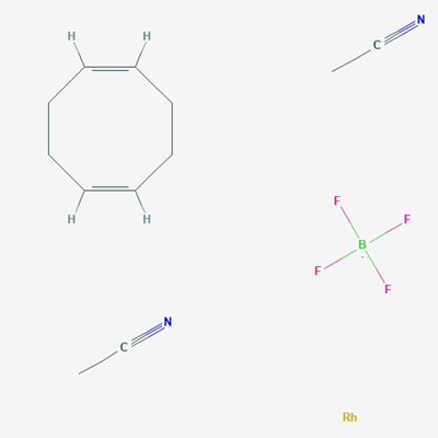 Picture of Bis(acetonitrile)(1,5-cyclooctadiene)rhodium(I) tetrafluoroborate