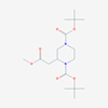 Picture of Di-tert-butyl 2-(2-methoxy-2-oxoethyl)piperazine-1,4-dicarboxylate