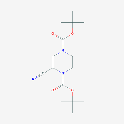 Picture of Di-tert-butyl 2-cyanopiperazine-1,4-dicarboxylate