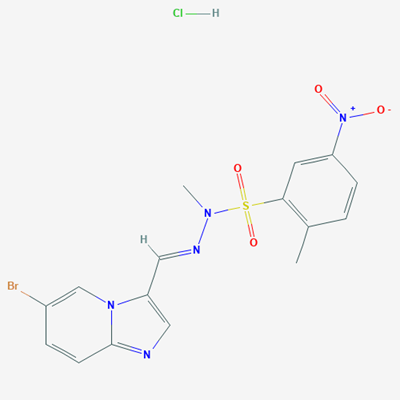Picture of N'-((6-Bromoimidazo[1,2-a]pyridin-3-yl)methylene)-N,2-dimethyl-5-nitrobenzenesulfonohydrazide hydrochloride