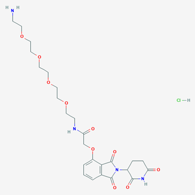 Picture of N-(14-Amino-3,6,9,12-tetraoxatetradecyl)-2-((2-(2,6-dioxopiperidin-3-yl)-1,3-dioxoisoindolin-4-yl)oxy)acetamide hydrochloride