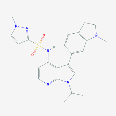 Picture of N-(1-Isopropyl-3-(1-methylindolin-6-yl)-1H-pyrrolo[2,3-b]pyridin-4-yl)-1-methyl-1H-pyrazole-3-sulfonamide