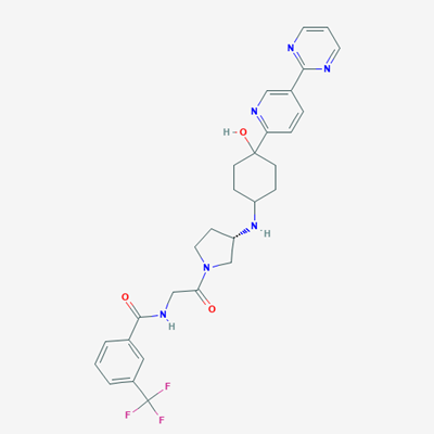 Picture of N-(2-((S)-3-((trans-4-hydroxy-4-(5-(pyrimidin-2-yl)pyridin-2-yl)cyclohexyl)amino)pyrrolidin-1-yl)-2-oxoethyl)-3-(trifluoromethyl)benzamide