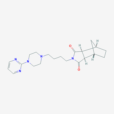 Picture of rel-(3aR,4S,7R,7aS)-2-(4-(4-(Pyrimidin-2-yl)piperazin-1-yl)butyl)hexahydro-1H-4,7-methanoisoindole-1,3(2H)-dione