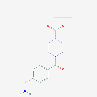 Picture of tert-Butyl 4-(4-(aminomethyl)benzoyl)piperazine-1-carboxylate
