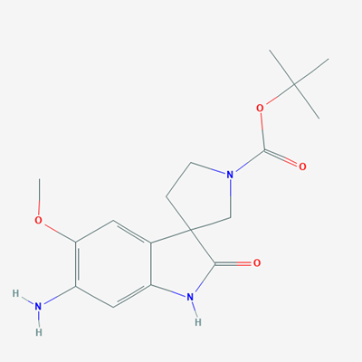 Picture of tert-Butyl 6-amino-5-methoxy-2-oxospiro[indoline-3,3'-pyrrolidine]-1'-carboxylate
