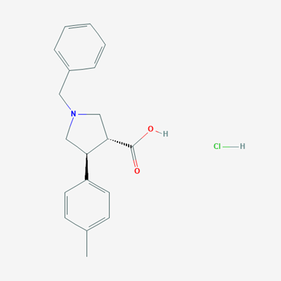 Picture of trans-1-Benzyl-4-(p-tolyl)pyrrolidine-3-carboxylic acid hydrochloride