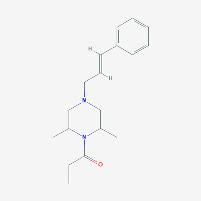 Picture of 2,6-Dimethyl-1-(1-oxopropyl)-4-(3-phenyl-2-propenyl)piperazine