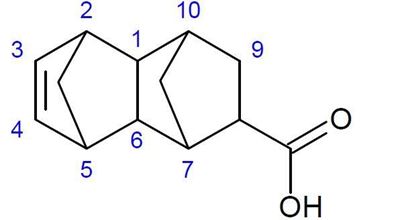 Picture of tetracyclo[4.4.0.12,5.17,10]dodec-3-ene-8-carboxylic acid